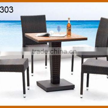 5Pcs Bar Table Set Rattan