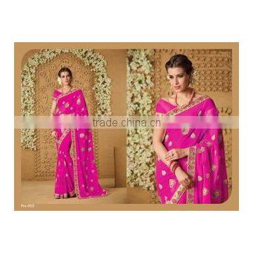 Concinnonous Pink Cotton Saree/designer Sarees Online Shopping photo-2