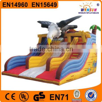 Hot!! animal themed WSS-005 inflatable eagle slide game for sale