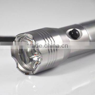 Aluminum Alloy Solar Power USB Superbright Outdoor LED Flashlight photo-3