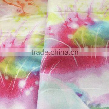 100% cotton rayon printed fabric soft hand feeling for bed sheet