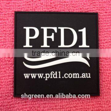 Australia embossed PVC rubber patch for canvas bag