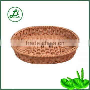 Brown oval bread basket