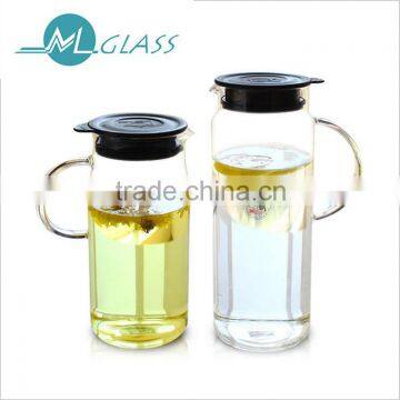 Clear high borosilicate tea glass infusion tea pots with strainer YH353