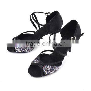 Evkoo shiny latin dance shoes with leather soft sole salsa dance shoes close toe dance shoes