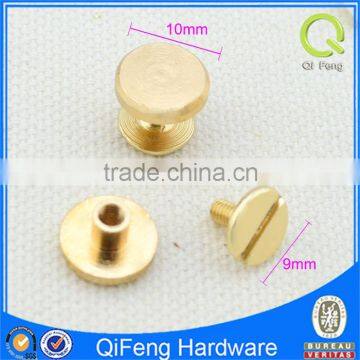 Brass Material Handbag Accessories Flat Rivets With Screws for Wooden Box photo-3