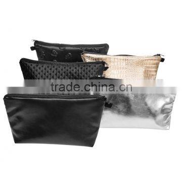 New Trends Leather Cosmetic Bag Cases Women Organizer Make-up Bags High Texture Storage Beauty Simple Fashion Handbag photo-3