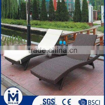 Outdoor leisure used rattan cheap garden sun loungers