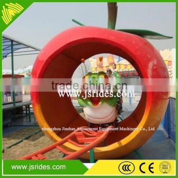 Electric train track roller coaster for playground ride