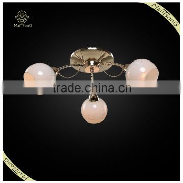 2016 Best Selling France Gold Plated Glass Shade Modern Ceiling Light,White Color Shade Ceiling Light