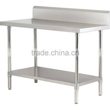 stainless steel commerial kitchen work bench with back on sale