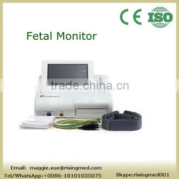 RFM-300A portable 8.4 inch Fetal monitor with TOCO ultrasonic transducer fetal mark for baby heart