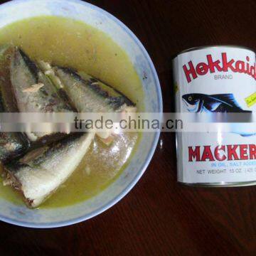 fish food canned mackerel in natural oil