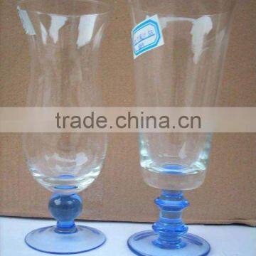 tulip shape glass goblet for beverage