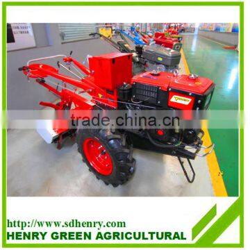 walking tractor and matched rotary tiller