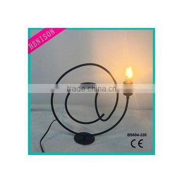 modern 110V 220V decoration lighting word frame black metal led standing table lamp with plug & hand switch wire