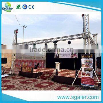 2016 Sgaier outdoor event festival flat roof truss 300*300mm aluminum spigot truss