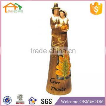 Factory Custom made best home decoration gift polyresin resin harvest day figurines