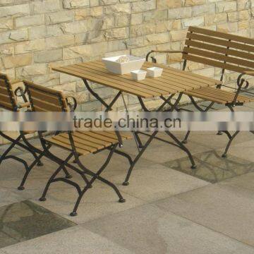 CH-IR014 wrought iron furniture,wrought iron garden furniture, folding dining set