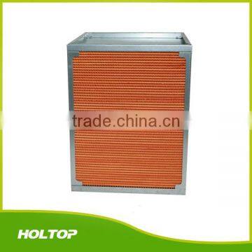 Crosscurrent flow heat exchanger for ventilation respiratory system