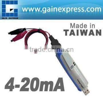 USB Current Loop 4-20mA data logger without LCD display 16K memory Made in Taiwan