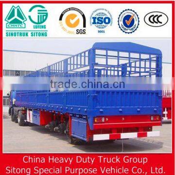 Truck Trailer Type 40 Tons 3 Axles Two Storages 50-60 Head Cow Livestock Fence Semi Trailer/cattle Transport Trailer for Truck photo-2