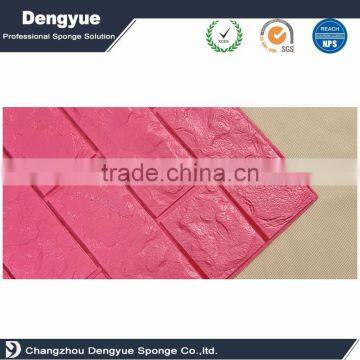 Professional Factory Manufacture Classic Style Multi Color Option Stick 3D Wall Panels PE Wallpaper