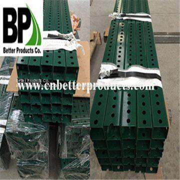 Hot Dipped Galvanized Perforated Traffic Steel Square Sign Posts Tubing photo-3