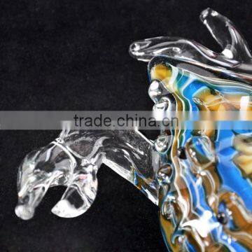 Hand Made Small Home Decorative Blue Crabs Sculpture photo-3