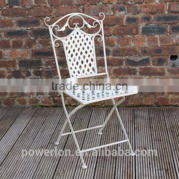 Powerlon Vintage Wrought Iron Folding Patio Chair photo-5