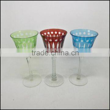 200ml Blue Colored Series Hand Cut Hotel Banquet Wine Glass photo-3