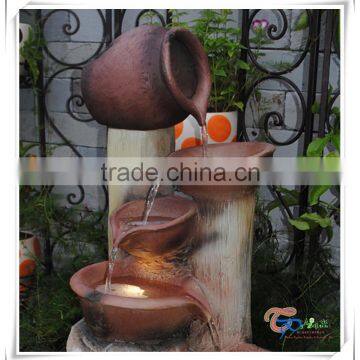 Beautiful Bowl Resin Led Light Japanese Garden Water Fountain photo-3