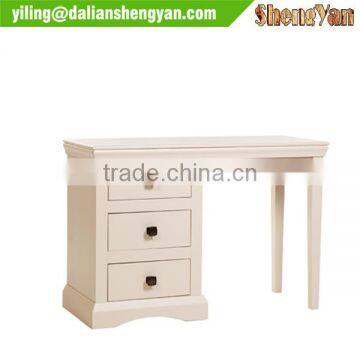 3 Drawer White Wood Dressing Table, Home Furniture Suites