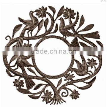 Metal handicraft decorative round wall hanging mirrors