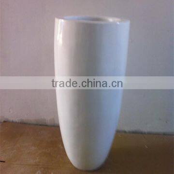 SJ050904 Fiberglass Glossy Indoor White Pot/large Fiberglass Planter photo-2