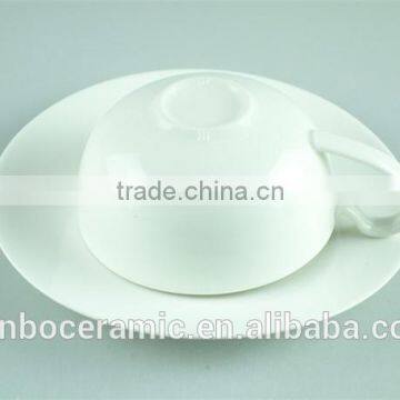 Ceramic Porcelain White Cup Saucer Set, Bulk Tea Cups and Saucers Cheap, Coffee Cup and Saucer photo-3