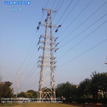 tubular lattice steel tower for power transmission line project