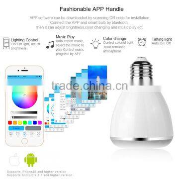 2017 Innovative Music Mini Audio E27 T2219 Bluetooth Speaker Led Bulb With App Remote photo-2