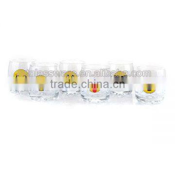 280ML cute emoji smile water glass cup
