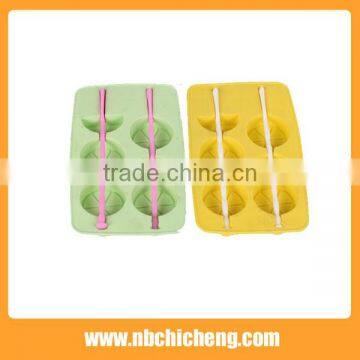 Lemon Silicone Ice Cream Mould/ Ice Tray Cube LollyPop Cream Maker/Popsicle Molds Set photo-3
