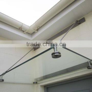 High Quality Stainless Steel Glass Canopy Fittings / Rain Shelter Systems/carport Awnings photo-2