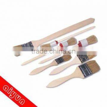 7pcs round paint brush set paint roller kids pig hair bristles wooden handle