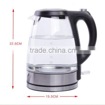 Good Quality and Competitive Price Clear Glass Electric Kettle With Color Changing photo-3