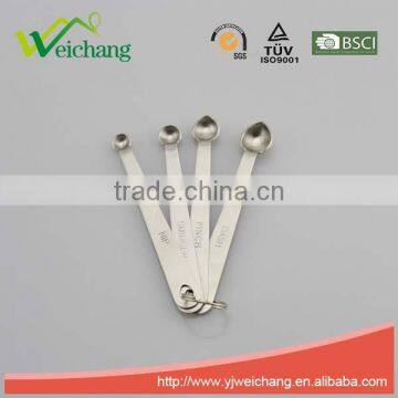 WCA182 Stainless Steel Measuring Spoon ,small Heart Shape ,201 Handle ,18/0 Head ,Set of 4 photo-2