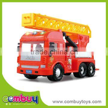 Hot selling friction inertia set plastic electric toy diecast fire trucks