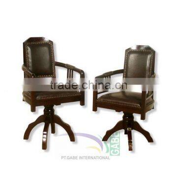 DIRECTOR CHAIR PRIMITIVE WITH LEATHER