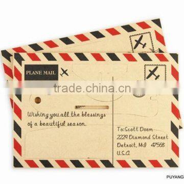 2016 art craft Custom made DIY Wooden card wood crafts/gifts in laser cut engraving