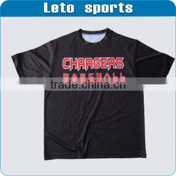 custom sublimation baseball T-shirt black baseball shirts