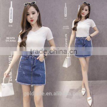 Wholesale Denim Skirts Women High Quality Denim Skirts photo-2