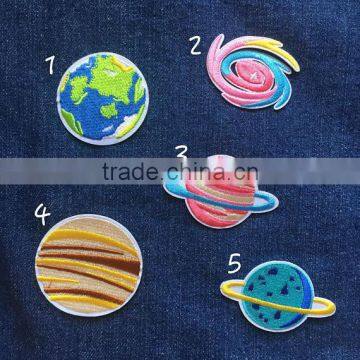2017Customized Planet Embroidery Patch, Virious Planet Embroidered Brand Logo Patch photo-2